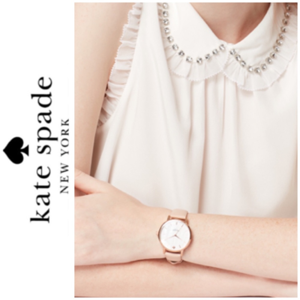 NWT Kate Spade Metro monogram watch blush gold - Picture 2 of 8